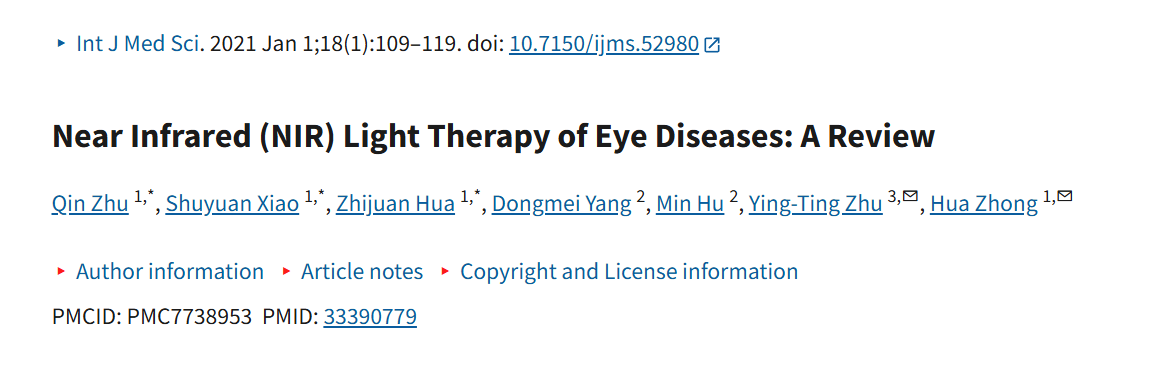 NIR Light: A Safe and Effective Future Treatment for Eye and Neurological Disorders