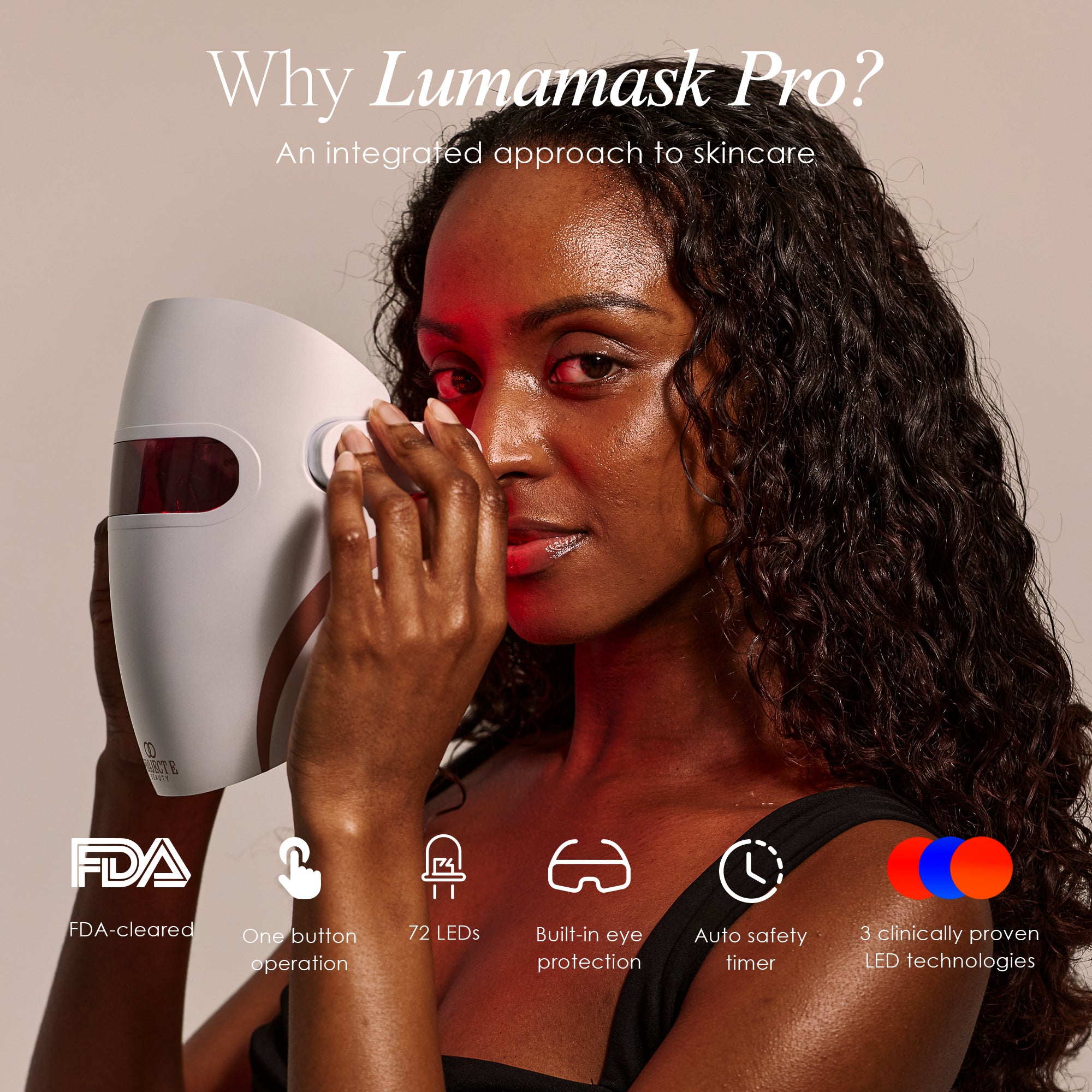 Why Lumamask pro?
An integrated approach to skincare