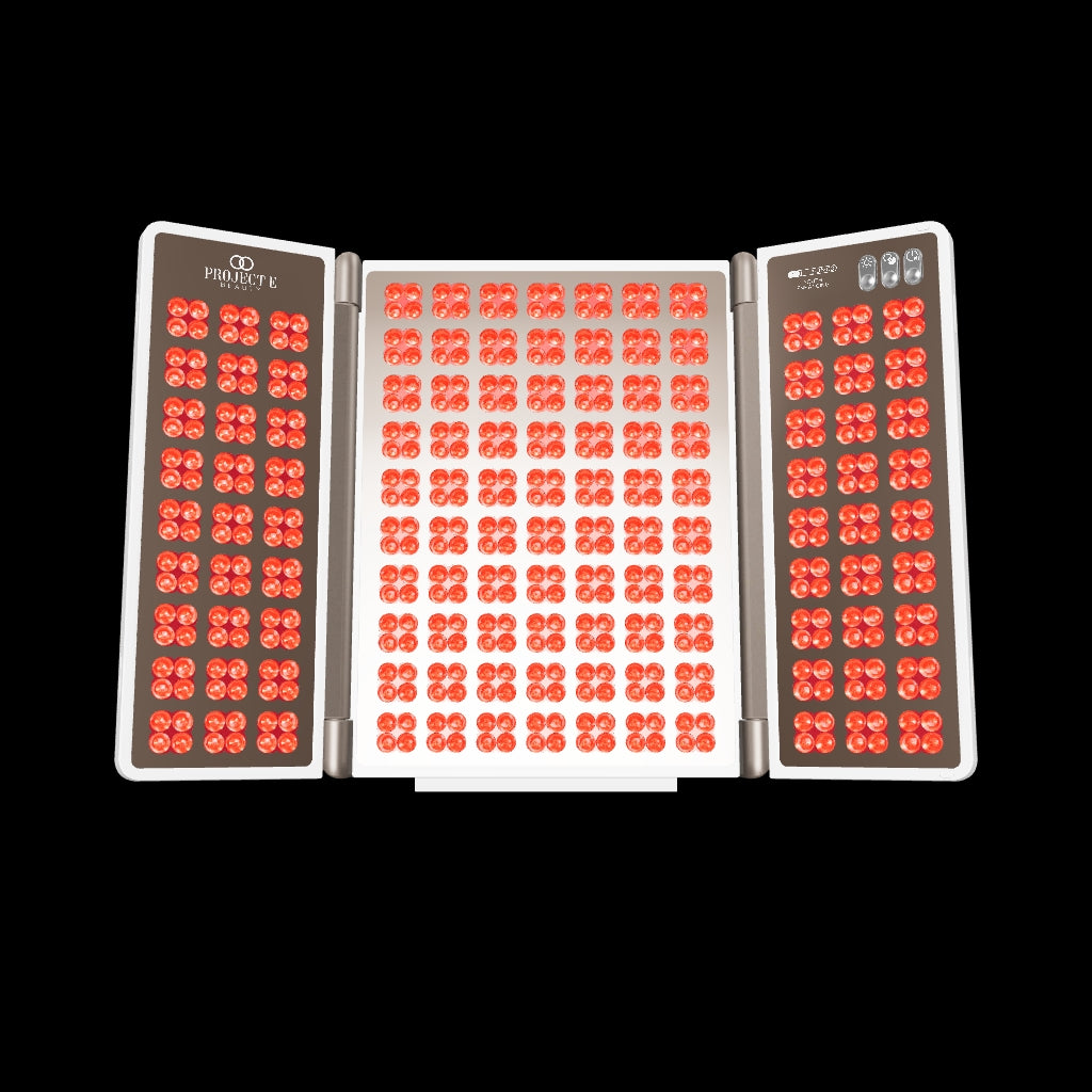 Alora Age Renewal LED panel for anti-aging, skin rejuvenation, and collagen synthesis.